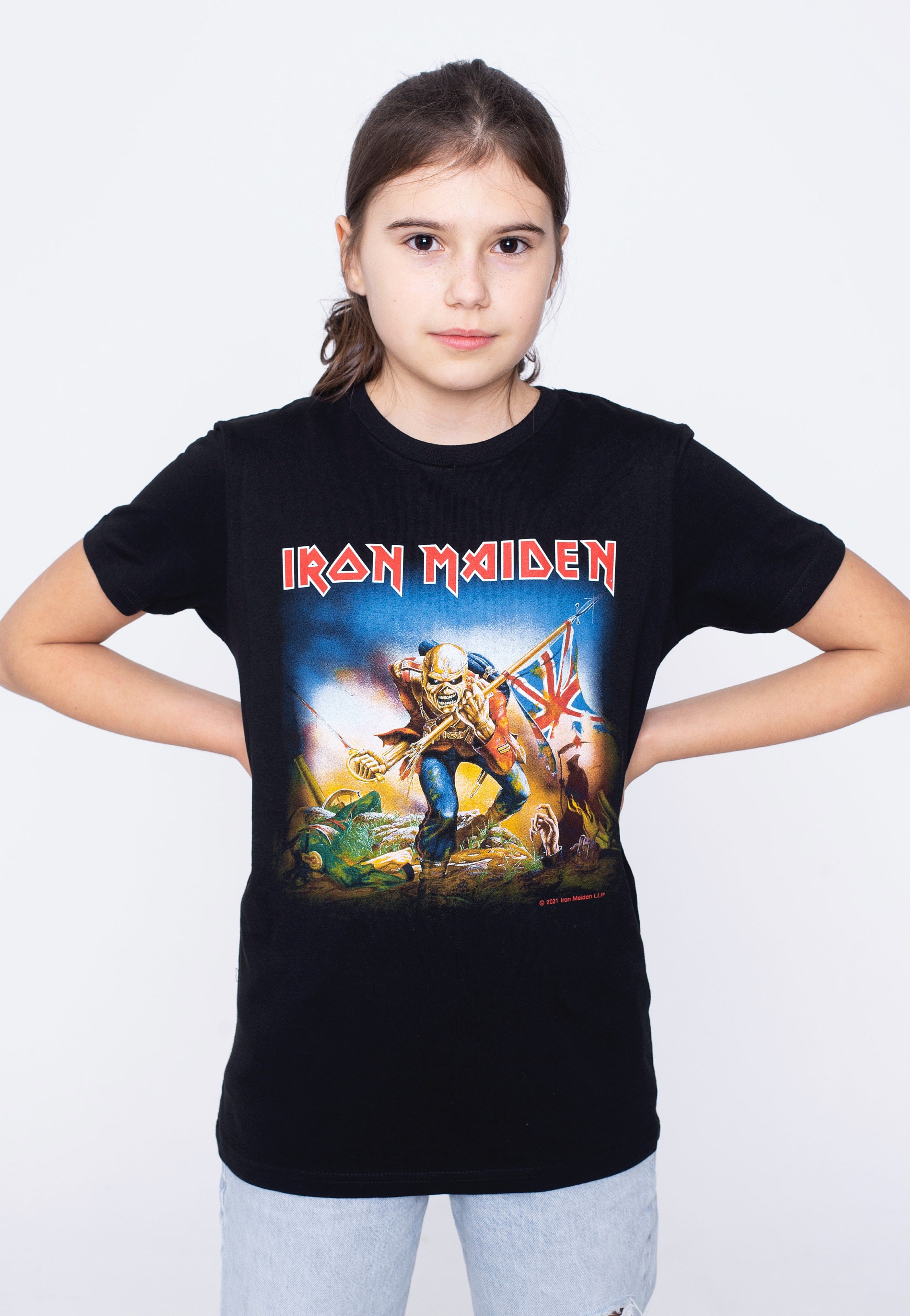 Iron Maiden - Trooper Kids Black/Multicolored - T-Shirt - black - 92 - 100% Organic Cotton