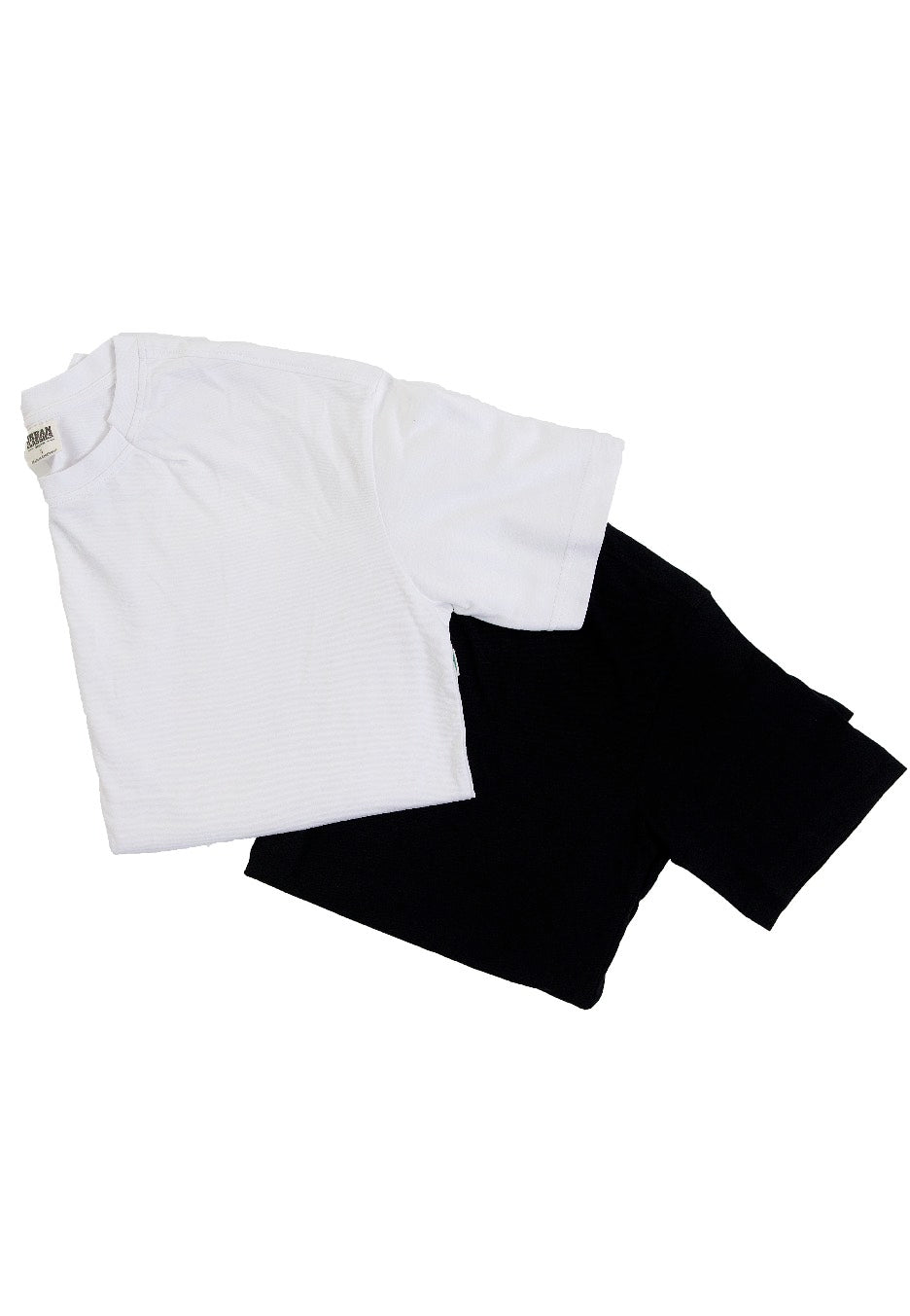 Urban Classics - Ladies Organic Oversized Pleat Pack Of 2 White Black - T-Shirt - multicolored - XL - 100% Organic Cotton,Jersey