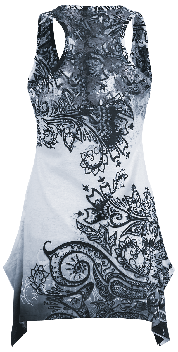 Innocent Lace Panel Vest Top white black - Image 3