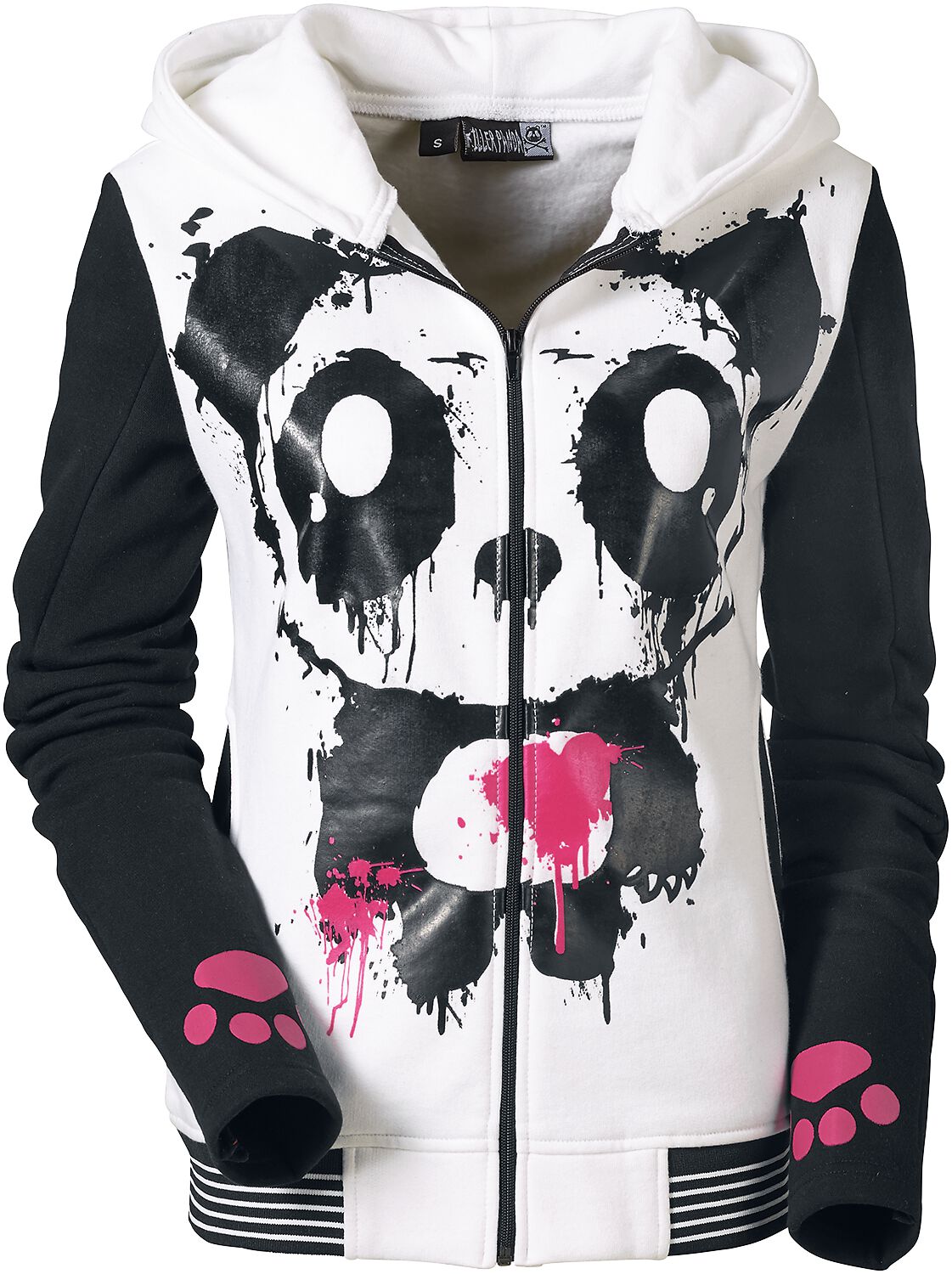 Killer Panda Mase Hood Hoodie Jacket white black - Image 2