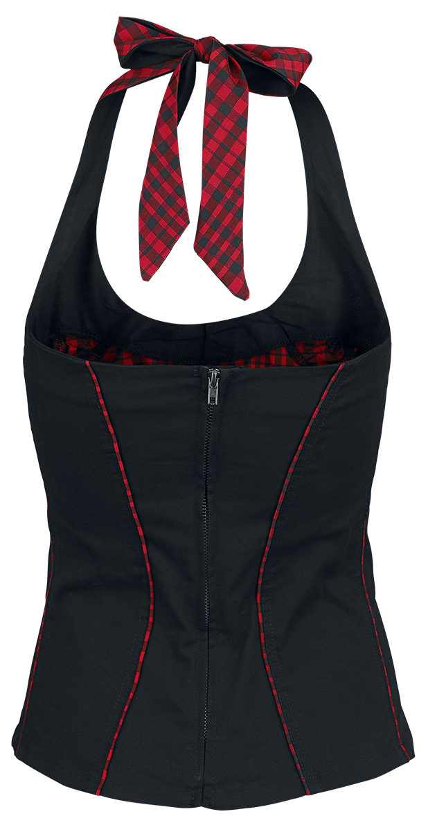 EMP Special Collection Corded Chest Halternecks black red - Image 3