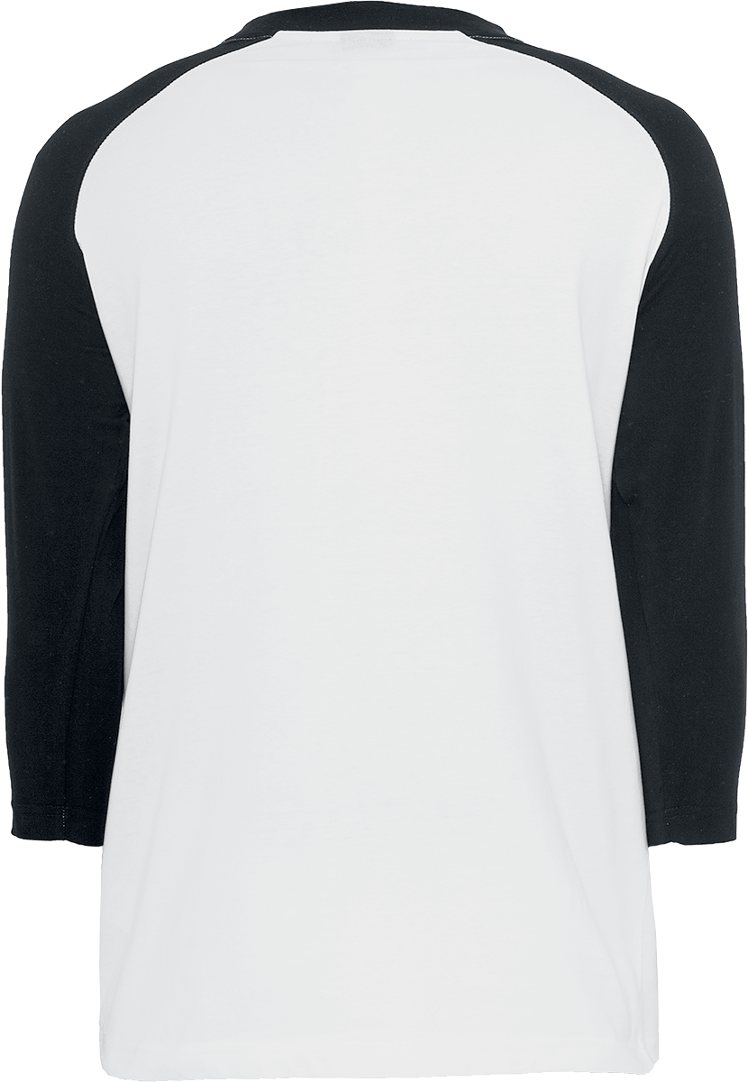 Urban Classics Contrast 3/4 Sleeve Raglan Tee Long-sleeve Shirt white black - Image 3