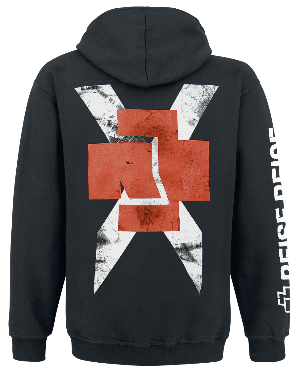 Rammstein White Cross Hoodie black - Image 3