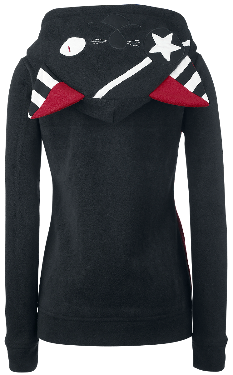 Bye Bye Kitty Star Kitty Hoodie Jacket black red - Image 3
