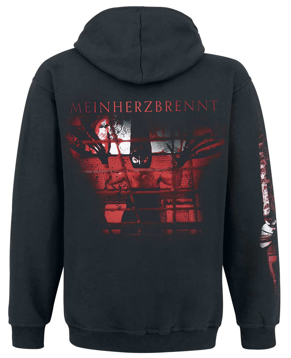 Rammstein Mein Herz Brennt - Spraylogo Hoodie black - Image 3