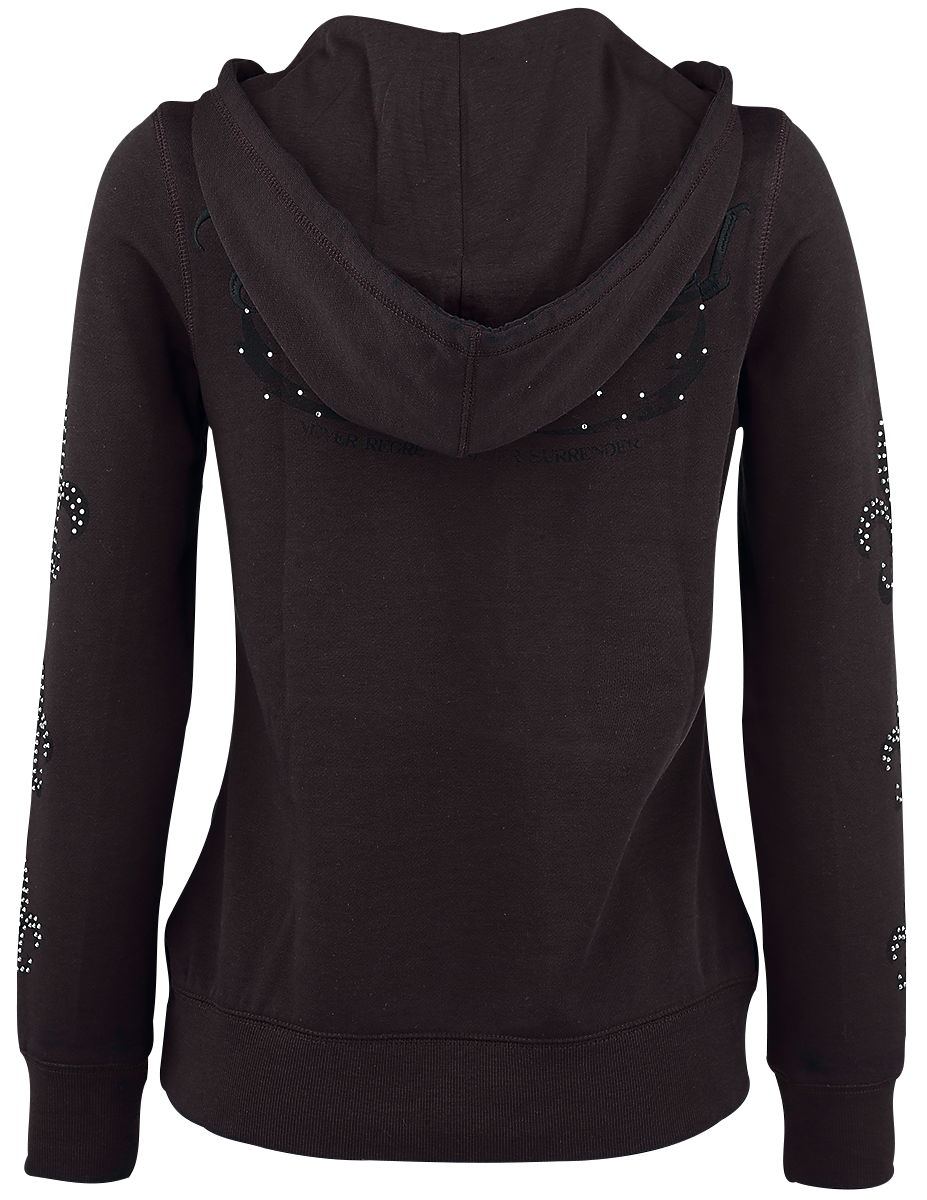 Rock Rebel by EMP Never Regret Hoodie burgundy - Image 3