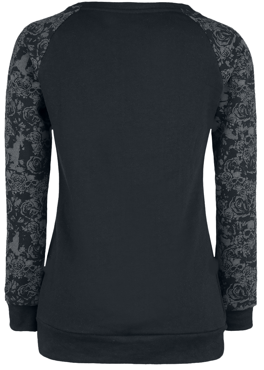Black Premium by EMP Skull & Roses Sweatshirt black - Image 3