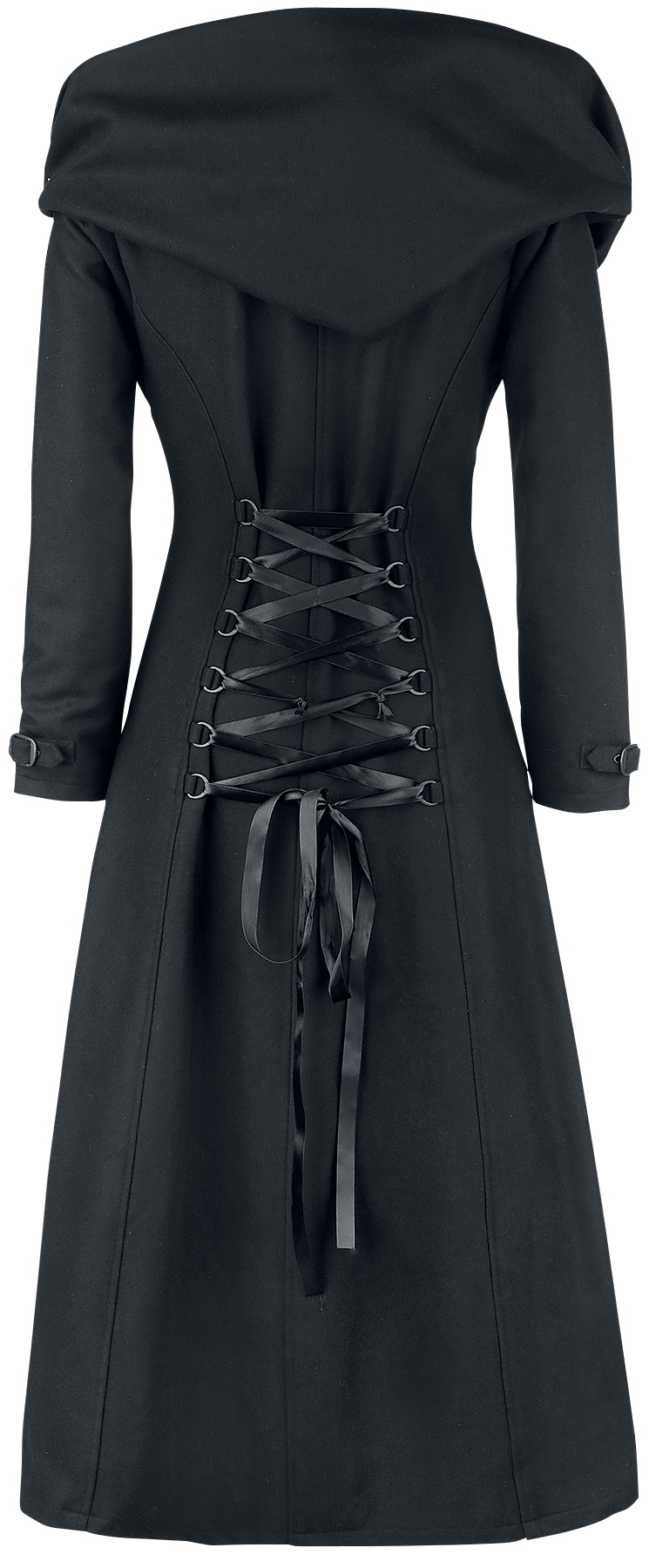 Gothicana by EMP Cinderella Winter Coat black - Image 3