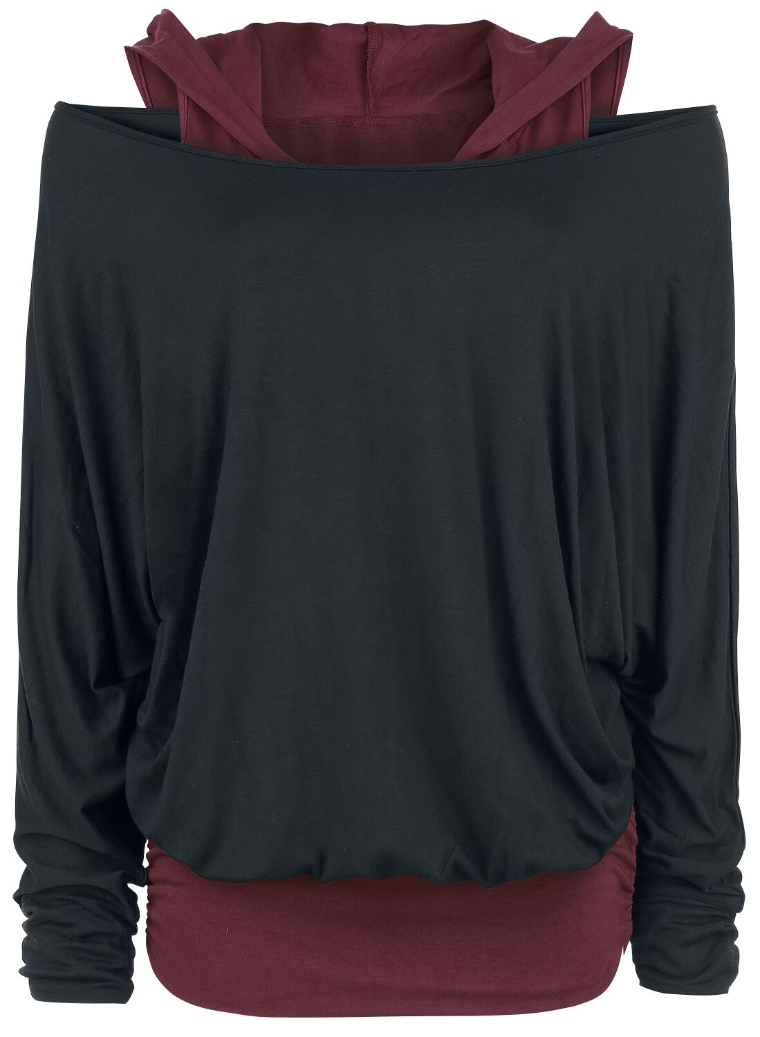Black Premium by EMP Get Loose Long-sleeve Shirt black bordeaux - Image 2