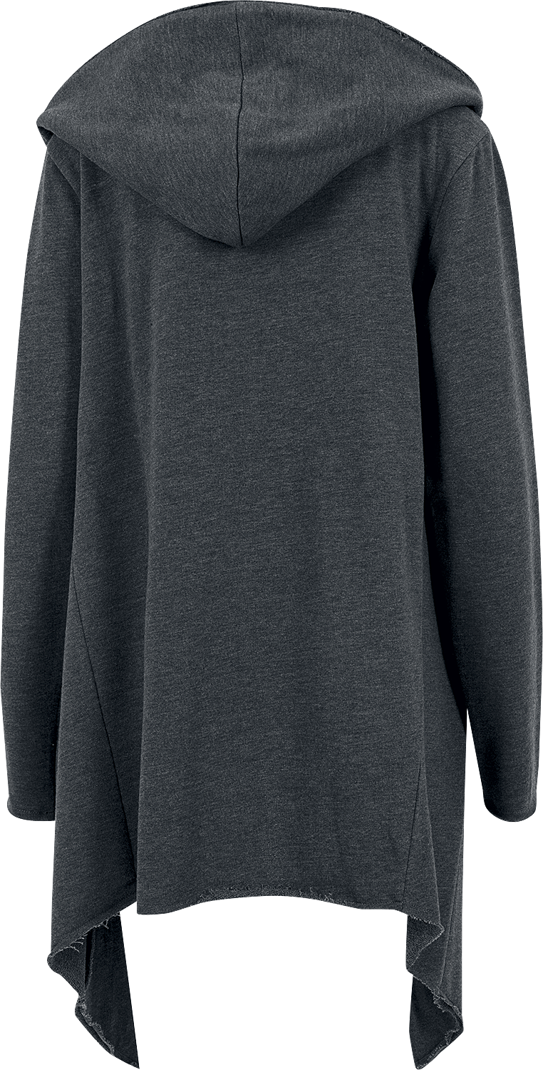 Urban Classics Long Hooded Open Edge Cardigan Cardigan charcoal - Image 3