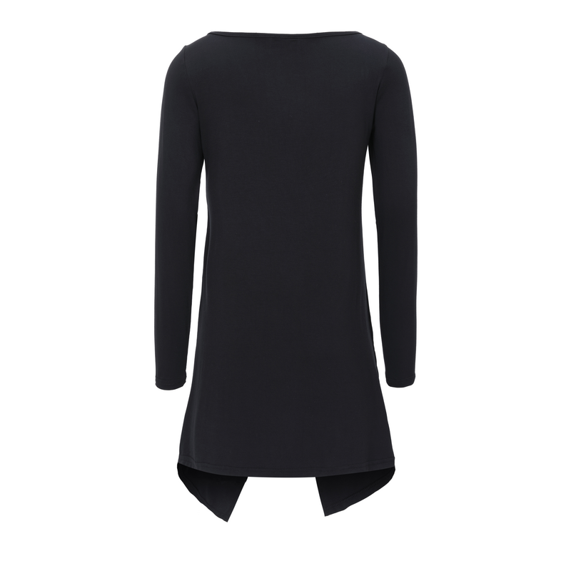 Forplay Long Asymmetric Longsleeve Long-sleeve Shirt black - Image 3