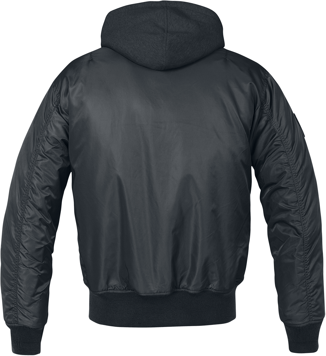Brandit MA1 Sweathood Bomber Jacket black - Image 3