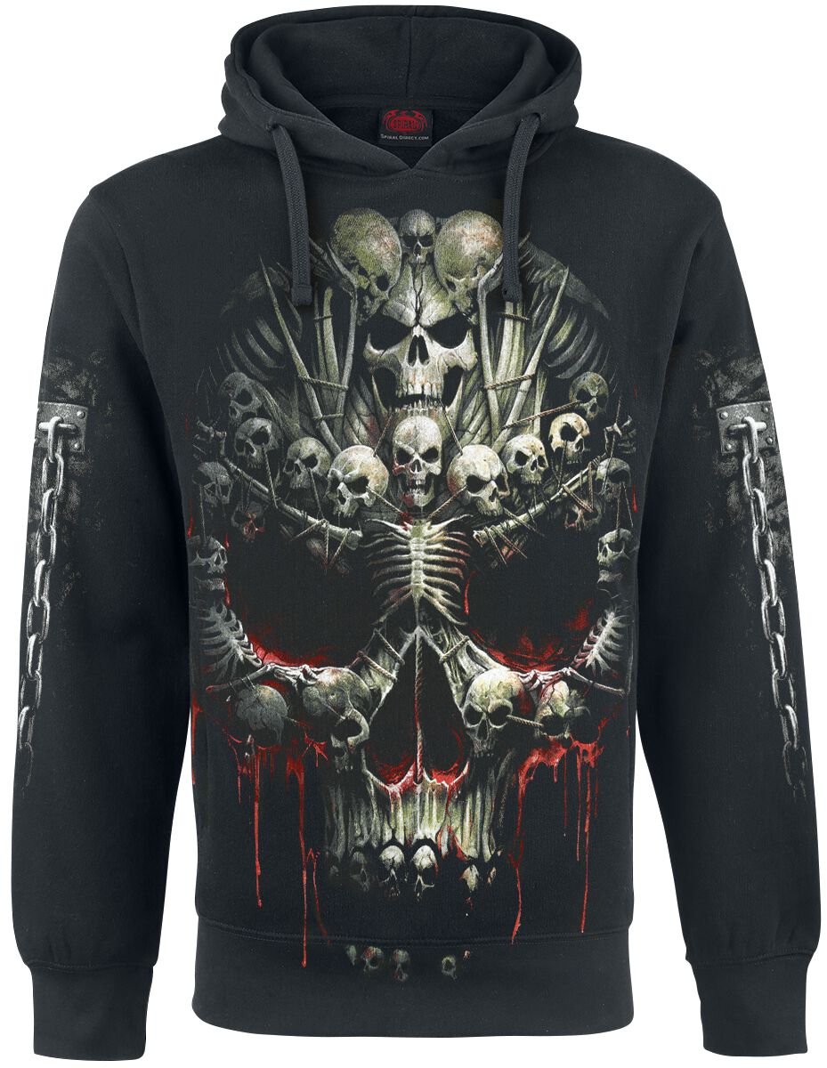 Spiral Death Bones Hoodie black - Image 2