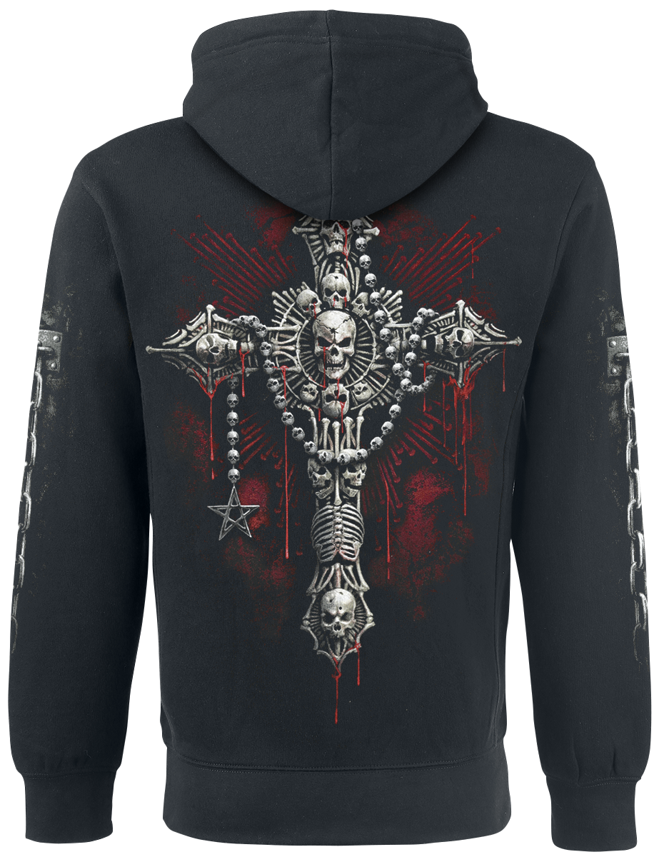 Spiral Death Bones Hoodie black - Image 3