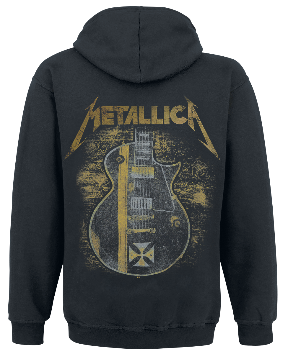 Metallica Hetfield Iron Cross Guitar Hoodie Jacket black - Image 3