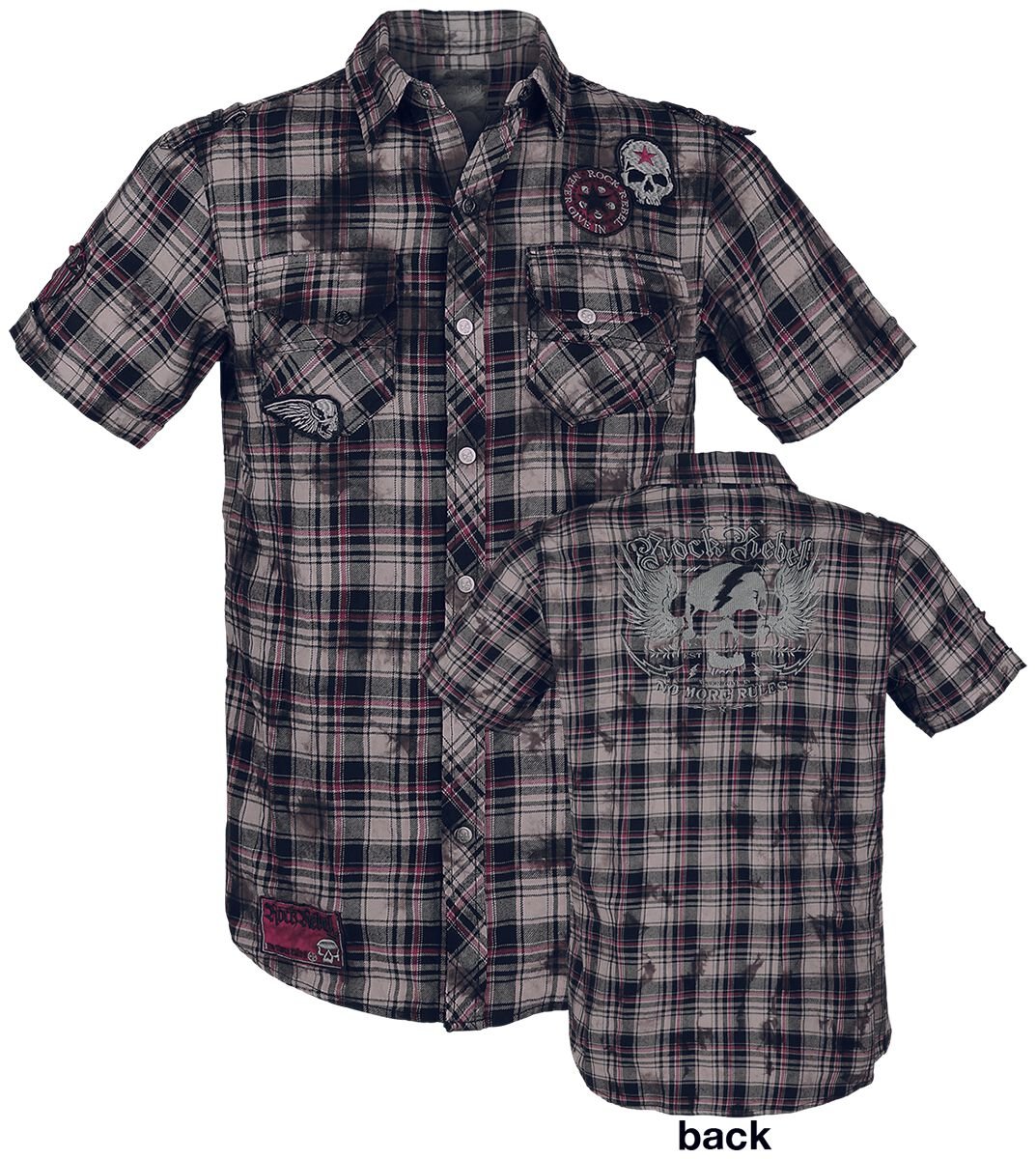 Rock Rebel by EMP Right Now Short-sleeved Shirt red grey white - Image 2