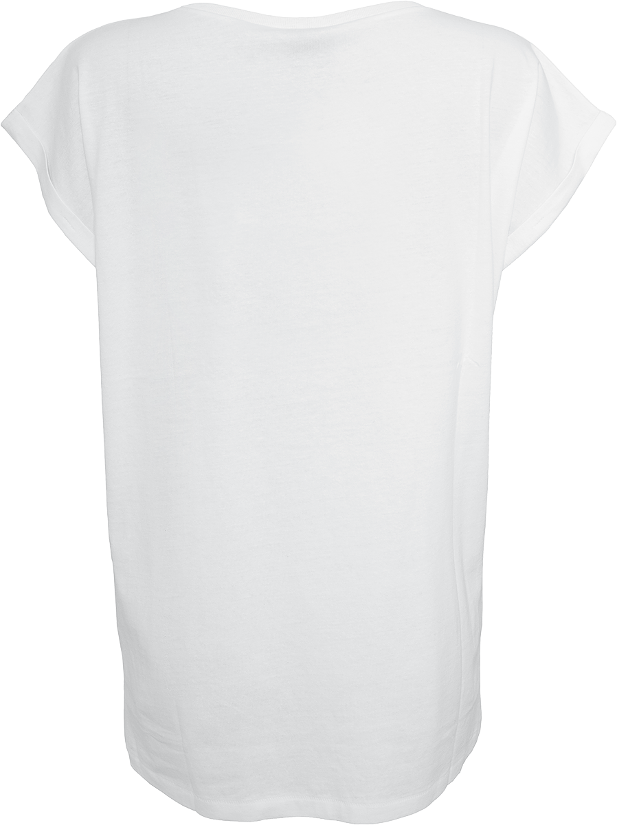 Urban Classics Ladies Extended Shoulder Tee T-Shirt white - Image 3