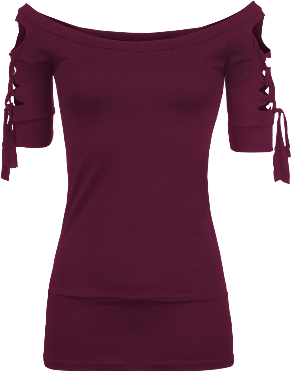 Outer Vision Kork T-Shirt burgundy - Image 3