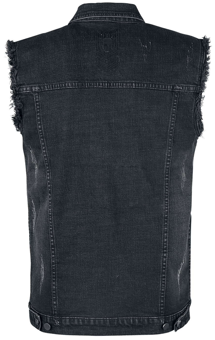 Black Premium by EMP Life Of An Easy Rider Vest grey - Image 3