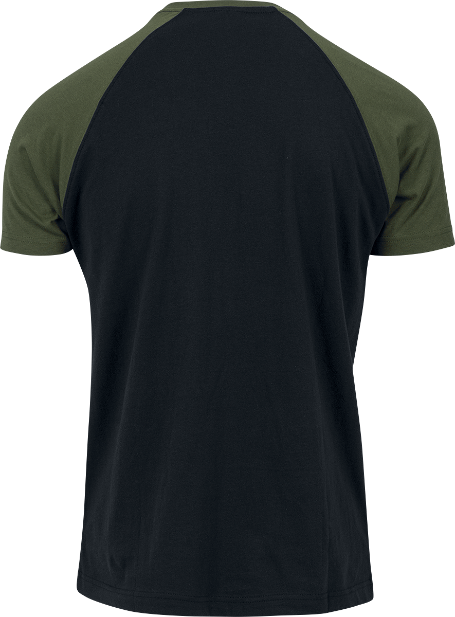 Urban Classics Raglan Contrast Tee T-Shirt black olive - Image 3