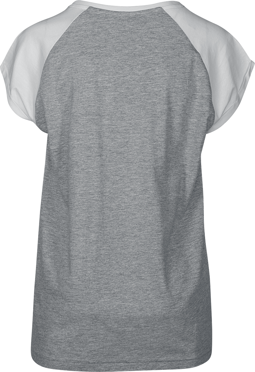 Urban Classics Ladies Contrast Raglan Tee T-Shirt greying white - Image 3
