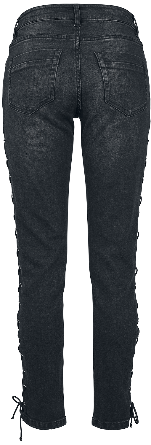 Urban Classics Ladies High Waist Skinny Denim Pants Jeans black - Image 3
