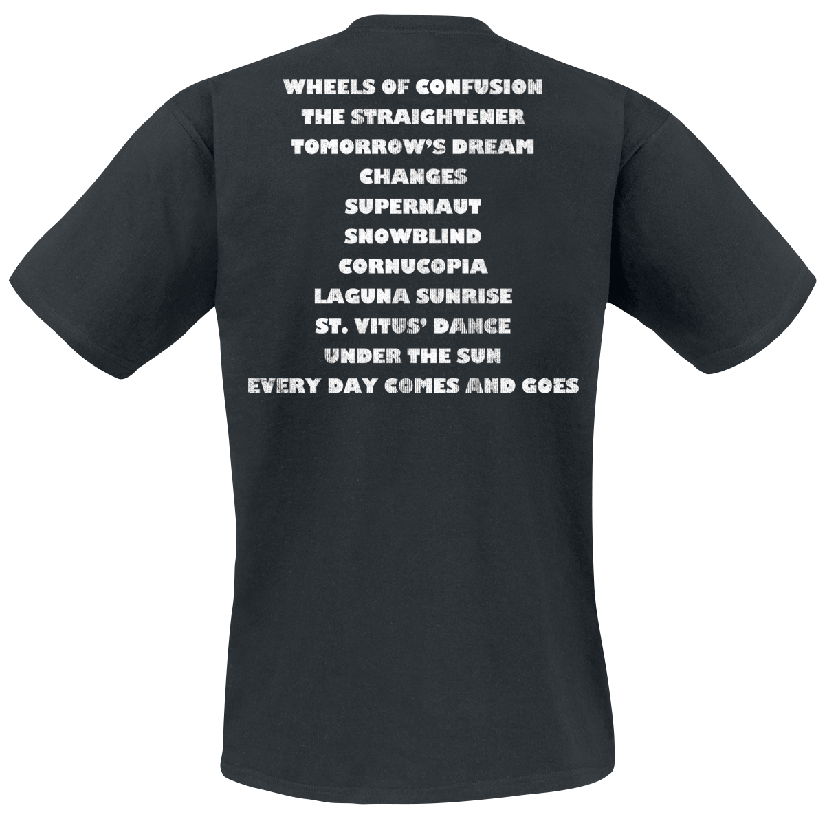Black Sabbath Vol. 4 Tracklist T-Shirt black - Image 3