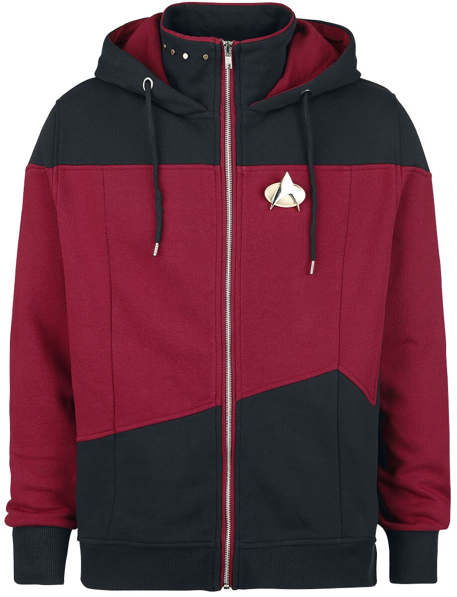 Star Trek The Next Generation Hoodie Jacket red black - Image 2