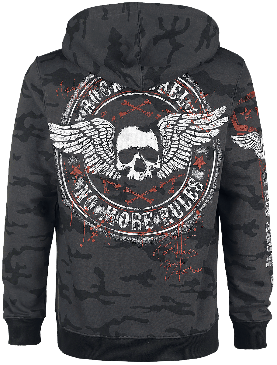 Rock Rebel by EMP Mask Of Sanity Hoodie Jacket dark grey - Image 3