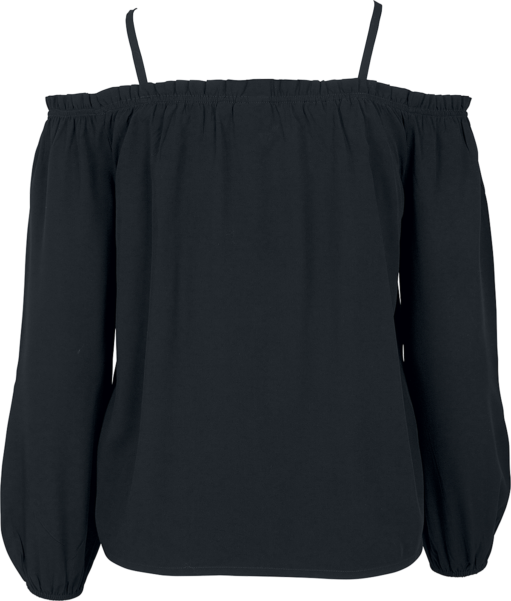 Urban Classics Ladies Cold Shoulder Longsleeve Long-sleeve Shirt black - Image 3