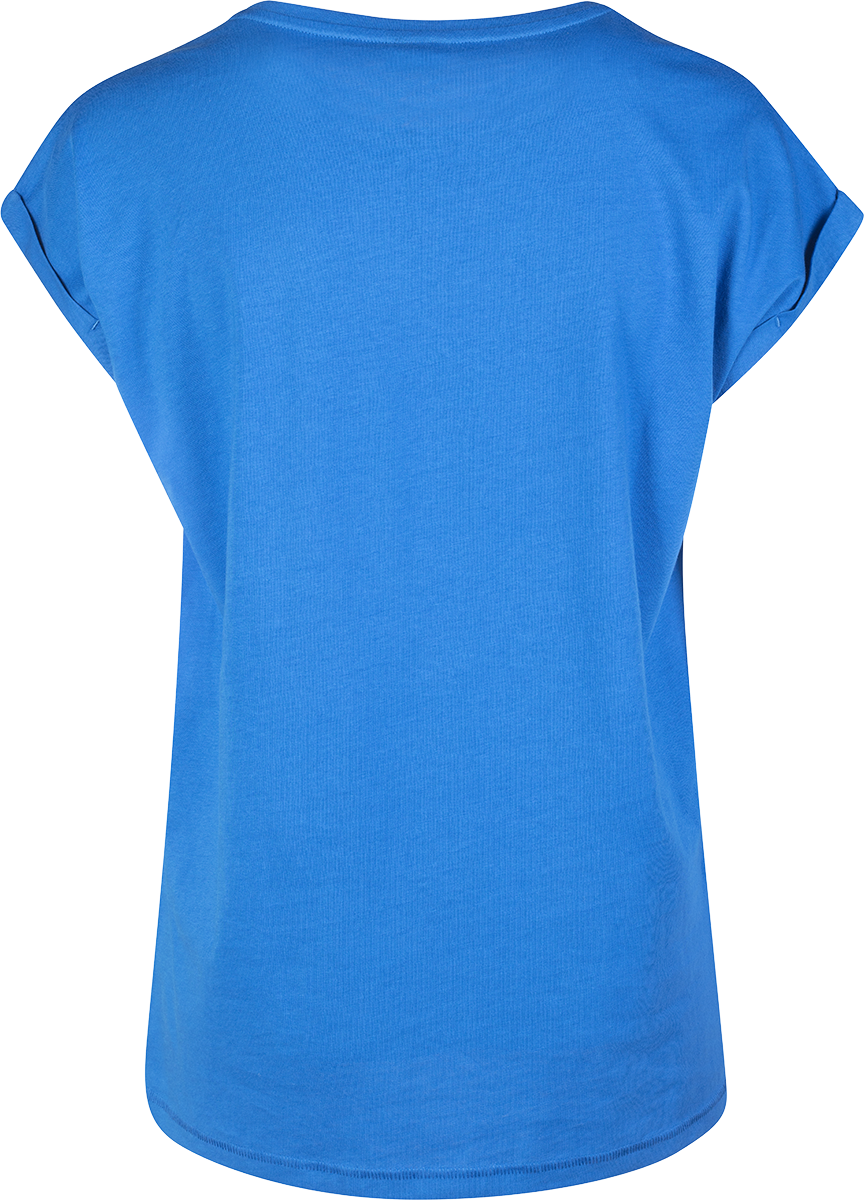 Urban Classics Ladies Extended Shoulder Tee T-Shirt blue - Image 3