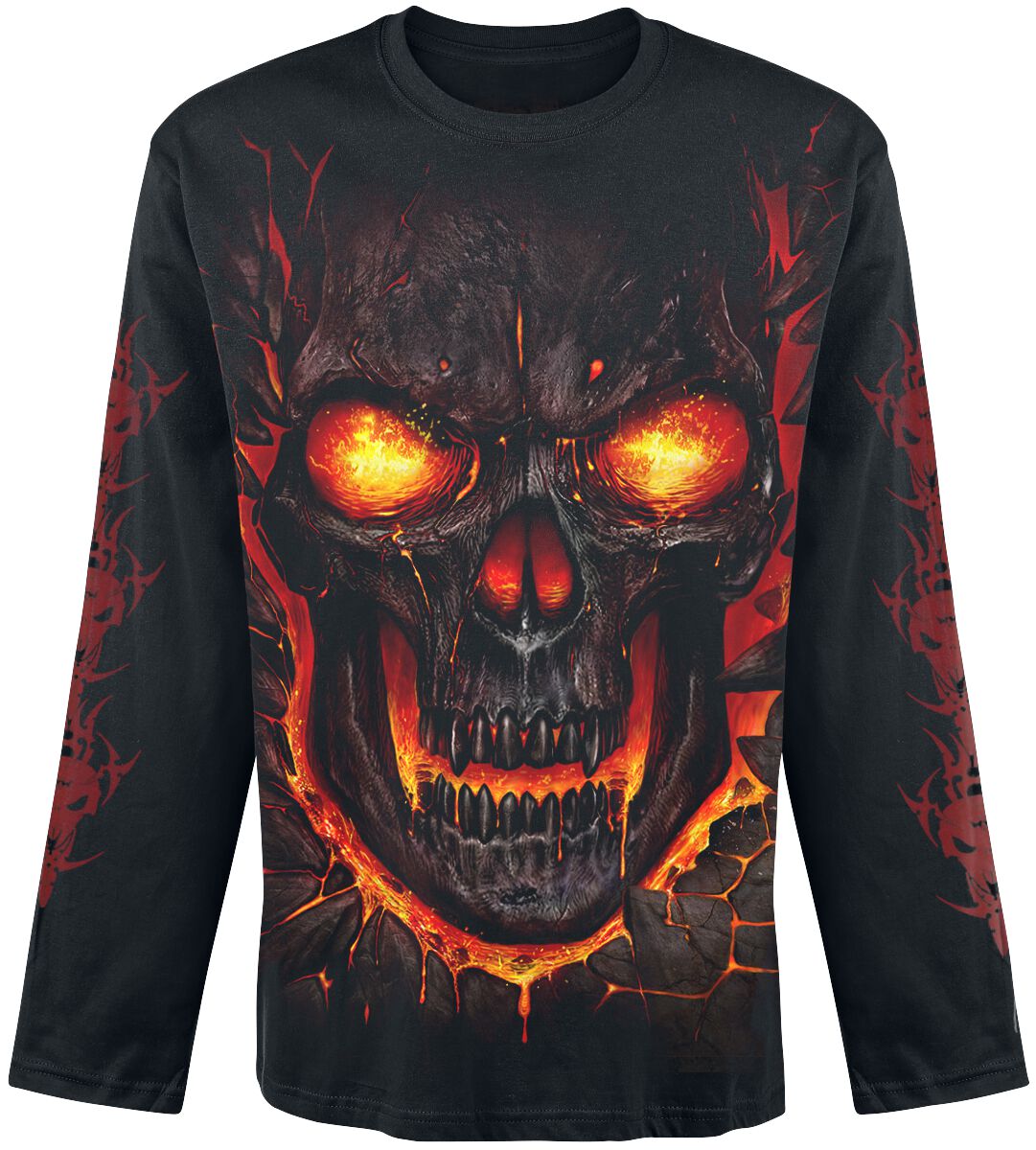 Spiral Skull Lava Long-sleeve Shirt black - Image 2