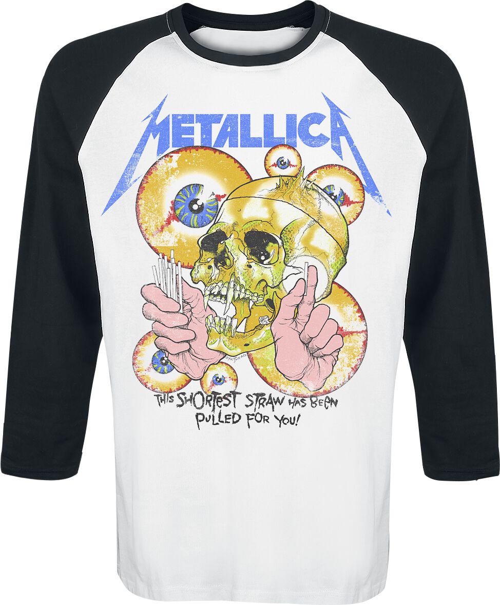 Metallica Shortest Straw Long-sleeve Shirt white black - Image 2