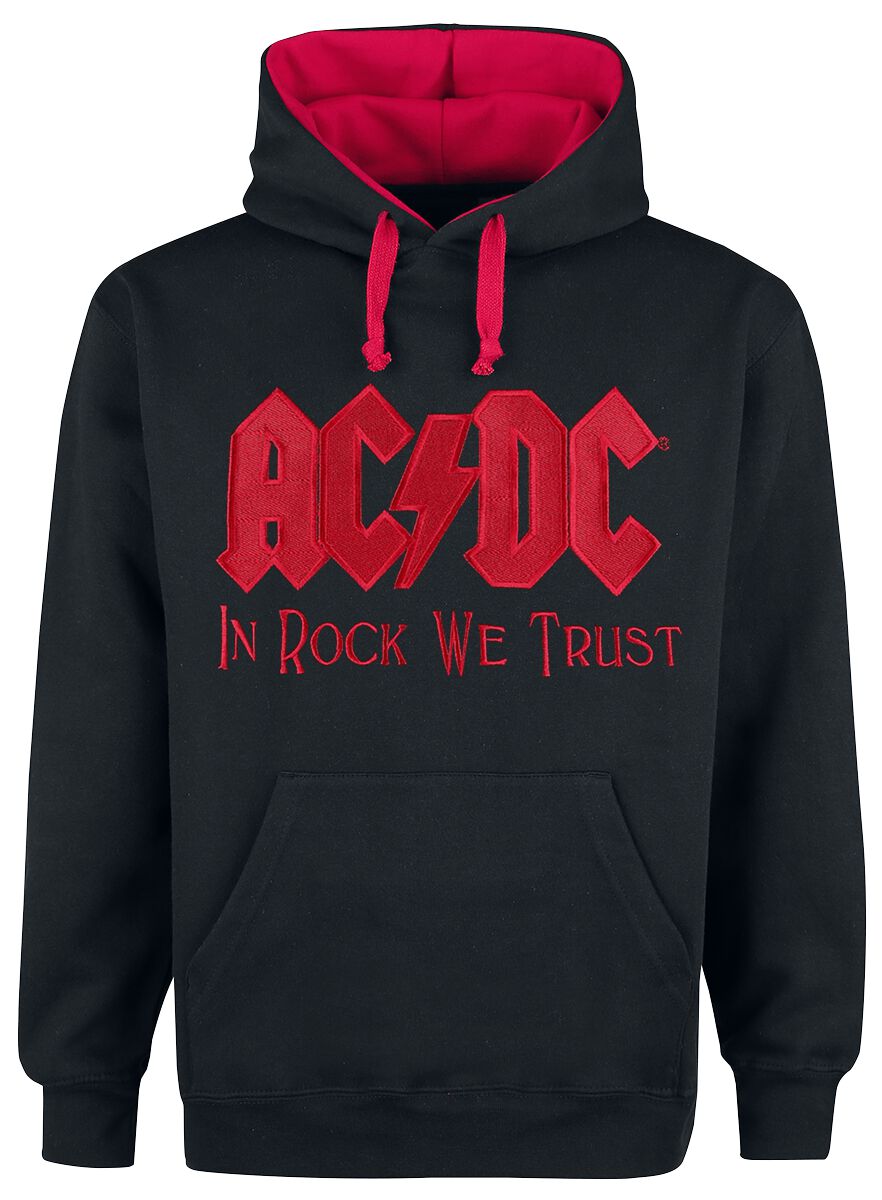 AC/DC In Rock We Trust Hoodie black red - Image 2