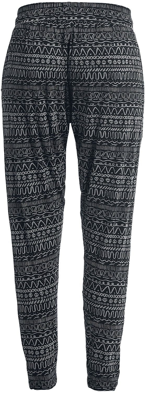 Full Volume by EMP Relax - Take It Easy Cloth Trousers black white - Image 3