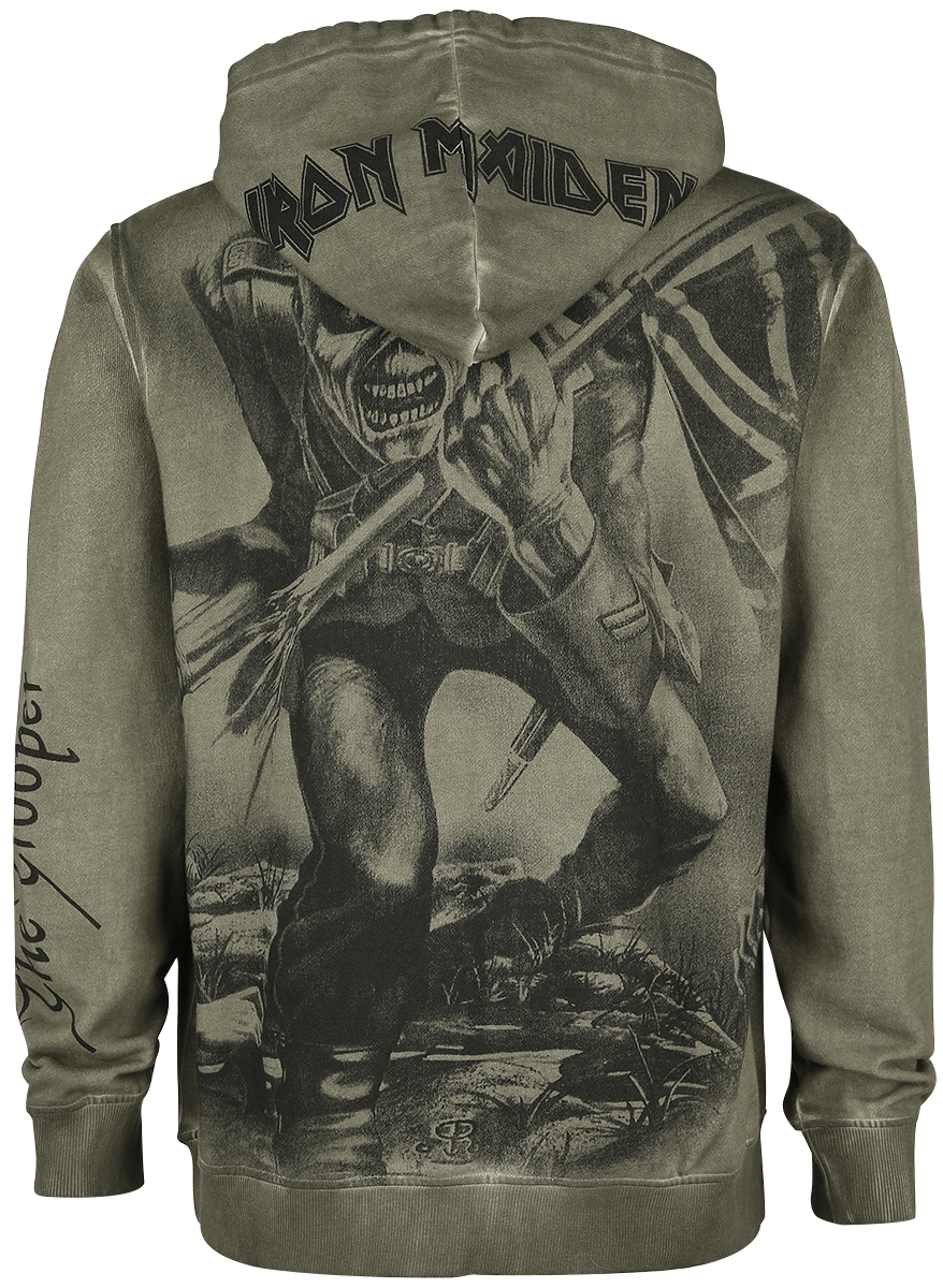 Iron Maiden EMP Signature Collection Hoodie Jacket olive - Image 3
