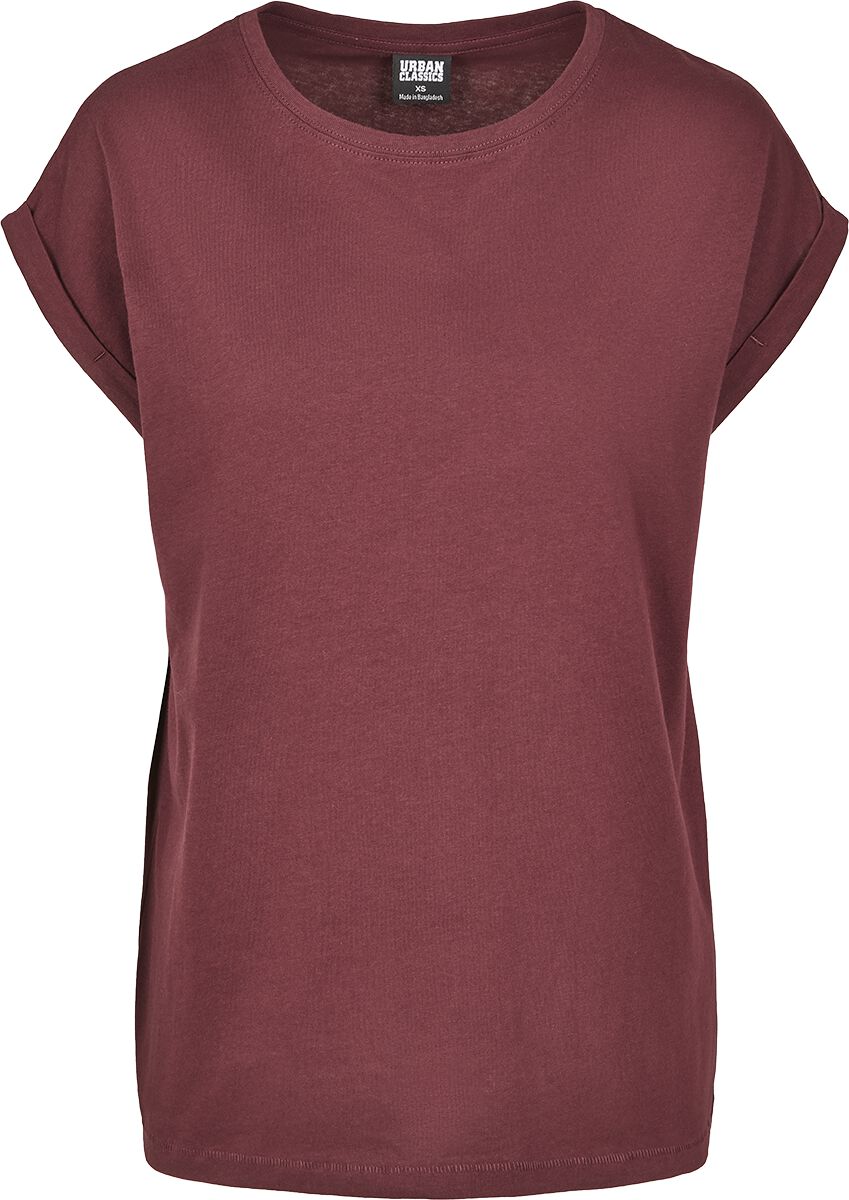Urban Classics Ladies Extended Shoulder Tee T-Shirt wine red - Image 2