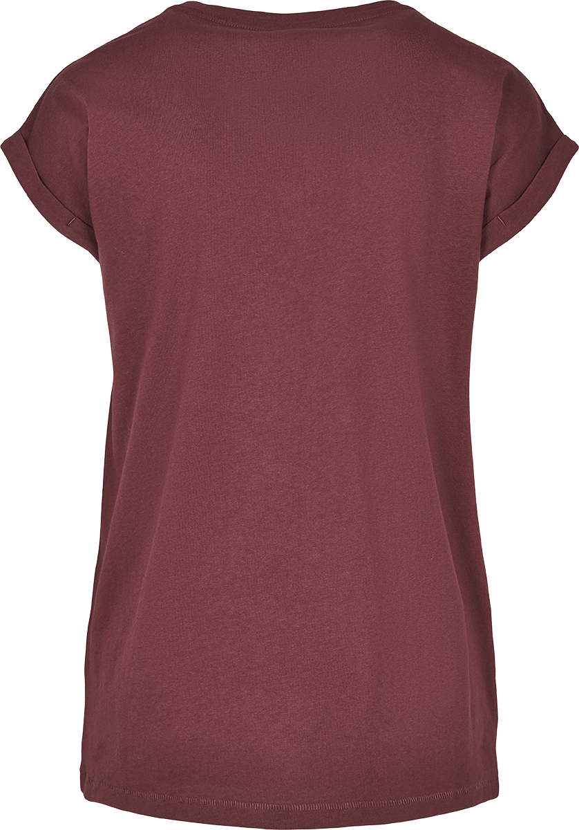 Urban Classics Ladies Extended Shoulder Tee T-Shirt wine red - Image 3