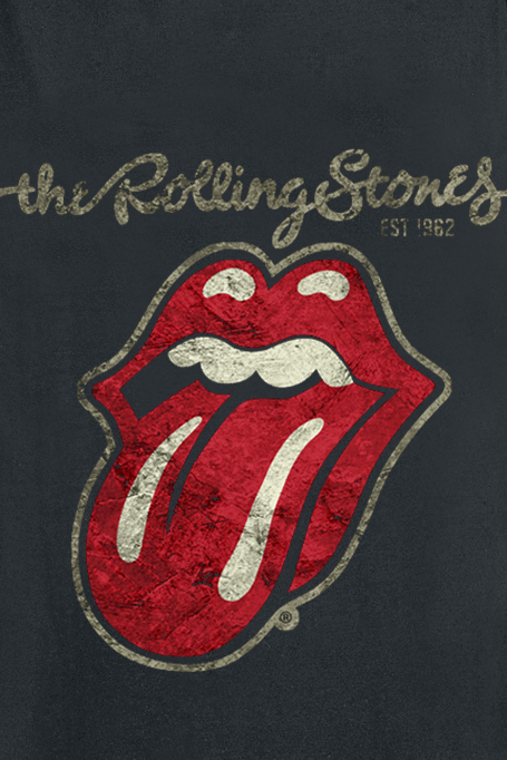 The Rolling Stones Plastered Tongue Tanktop black - Image 3