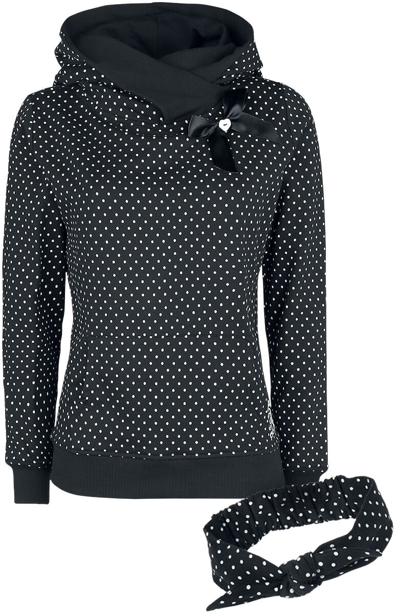 Pussy Deluxe Dots sweater with scarf collar Hoodie black - Image 2