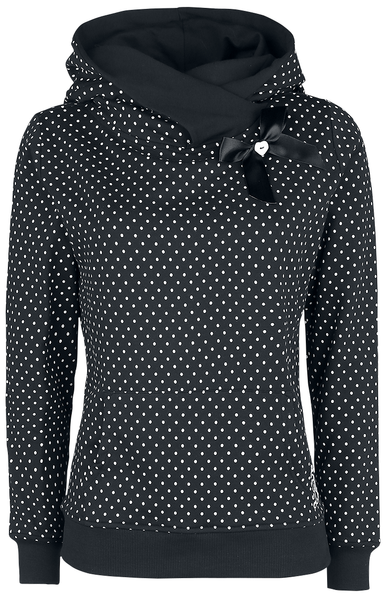 Pussy Deluxe Dots sweater with scarf collar Hoodie black - Image 3