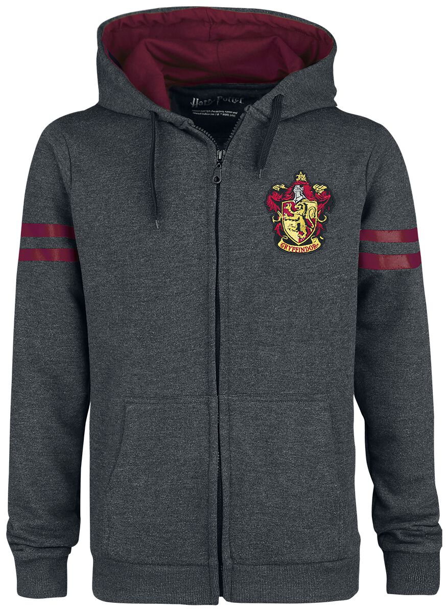 Harry Potter Gryffindor Sport Hoodie Jacket grey bordeaux - Image 2