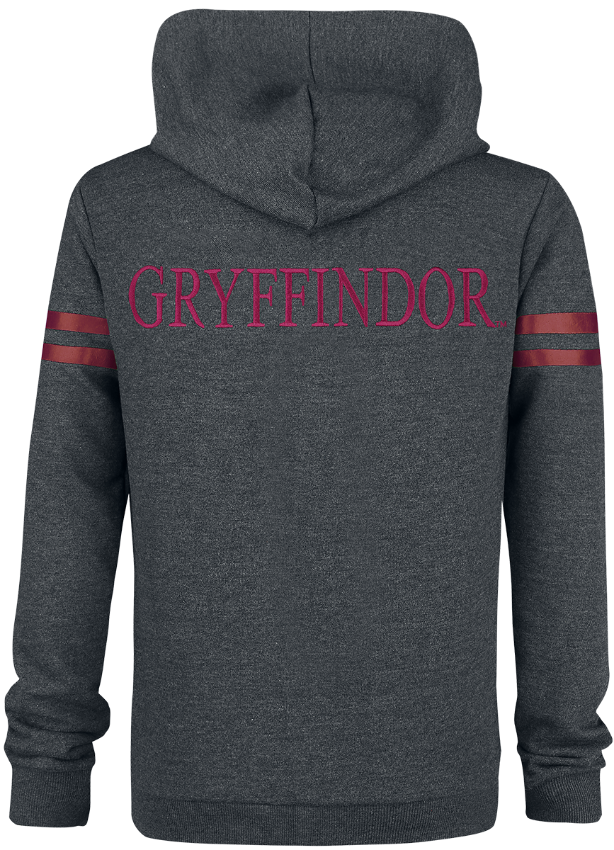 Harry Potter Gryffindor Sport Hoodie Jacket grey bordeaux - Image 3