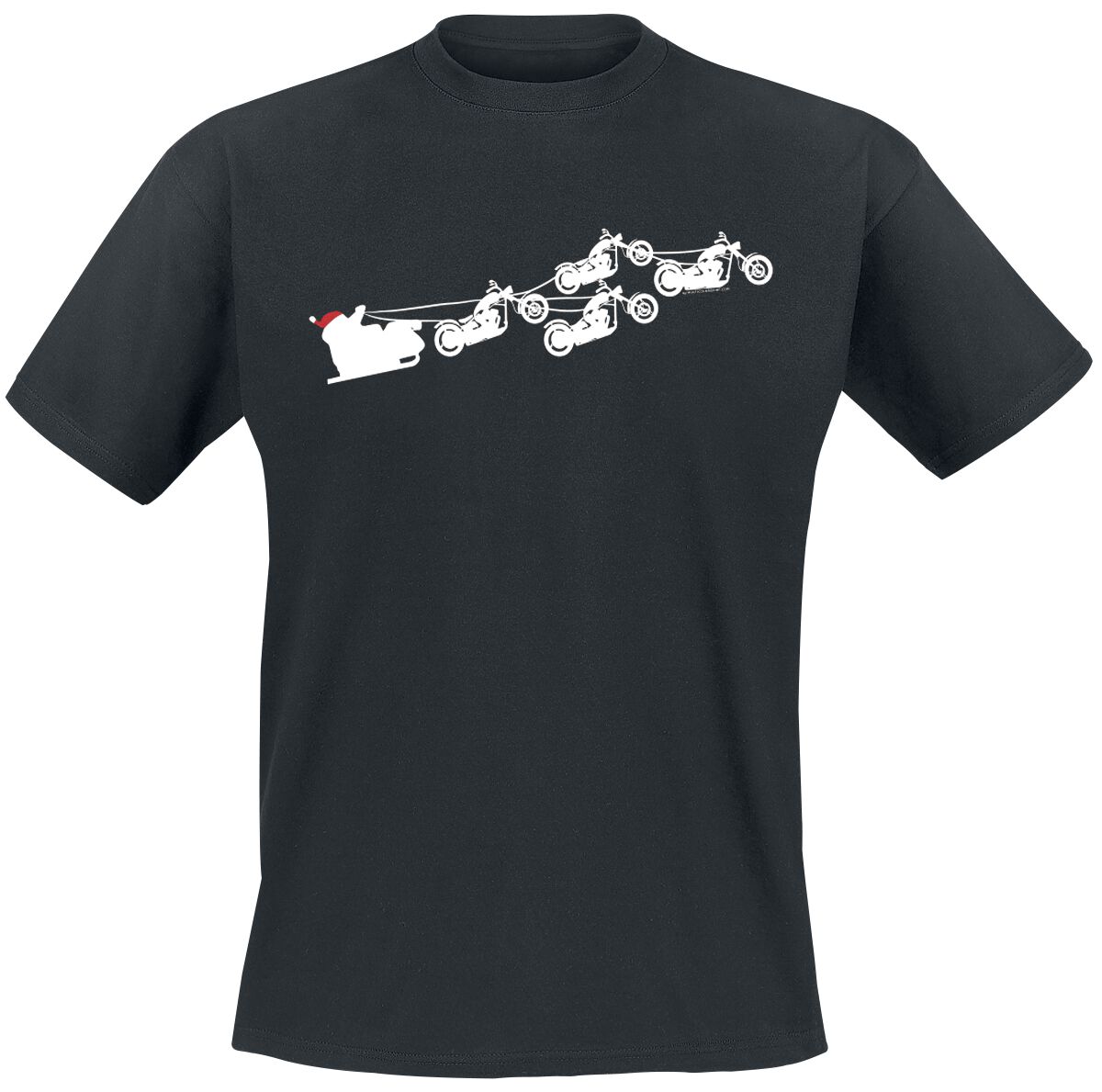 Slogans Santa Motorbikes T-Shirt black - Image 2