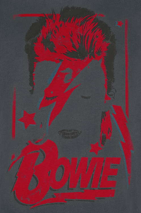 David Bowie Amplified Collection - Aladdin Sane T-Shirt charcoal - Image 3