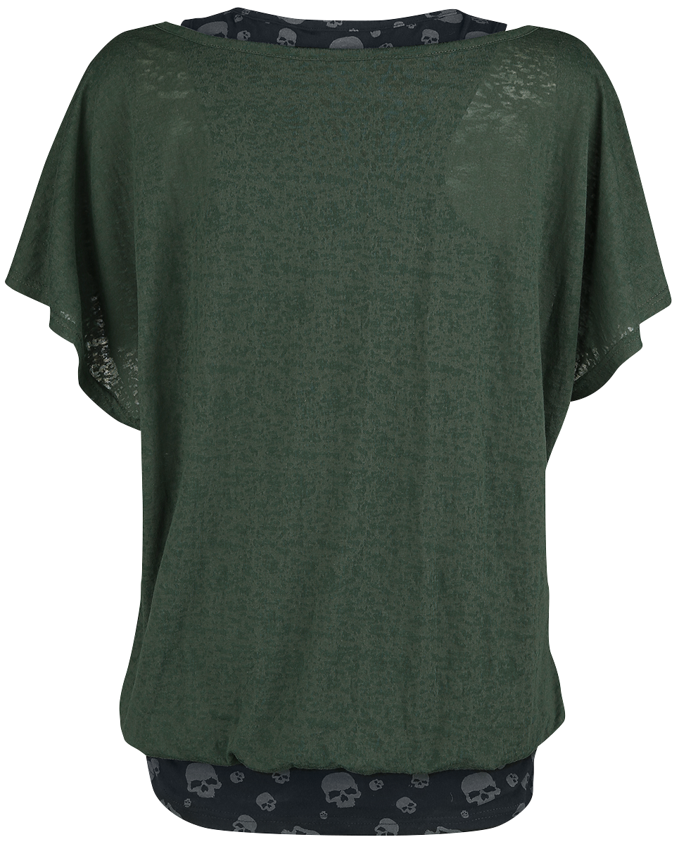 Black Premium by EMP When The Heart Rules The Mind T-Shirt green - Image 3