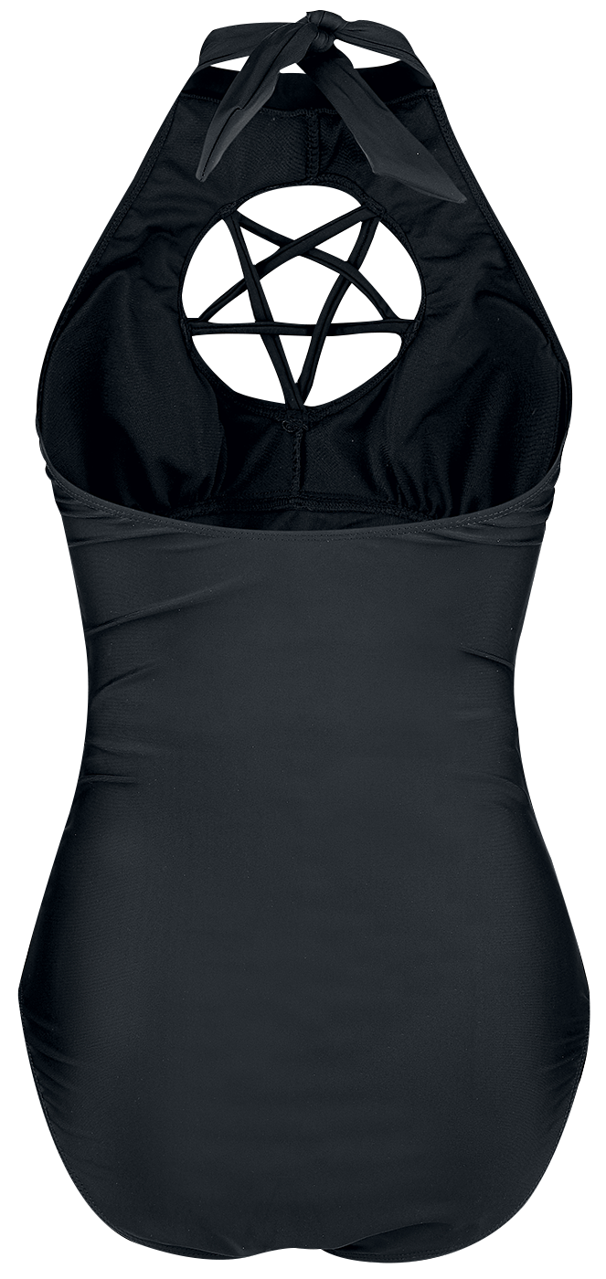 Gothicana by EMP Gothicana Swimsuit with Pentagram Detail Swimsuit black - Image 3