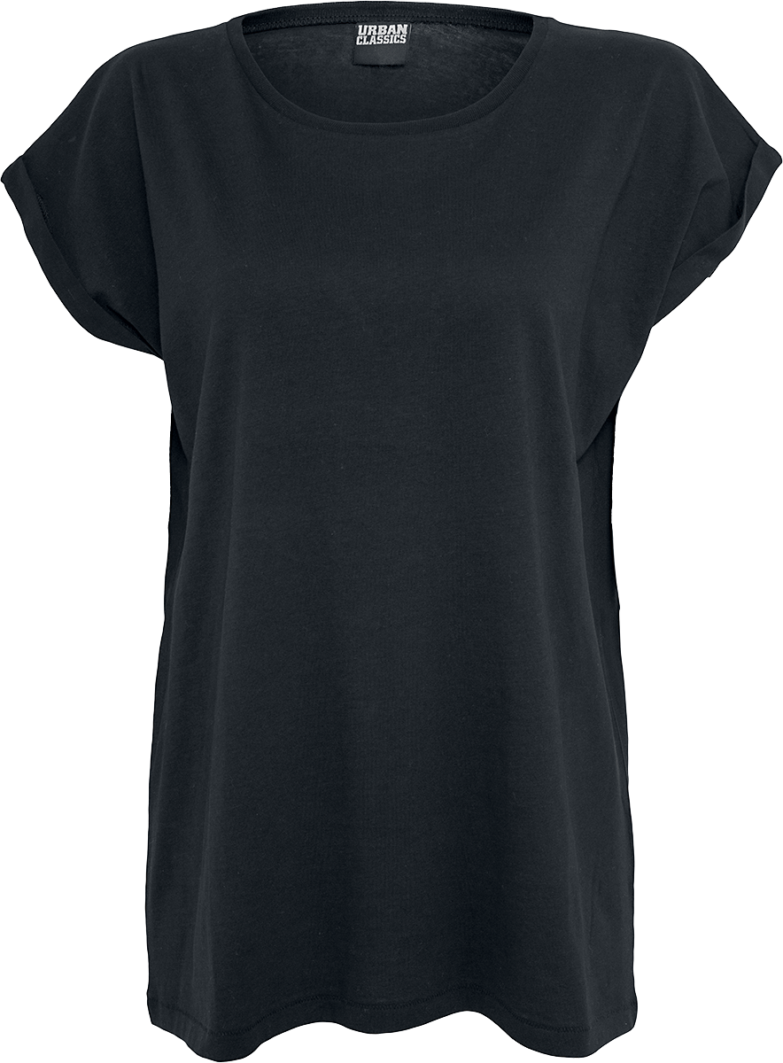 Urban Classics Ladies Extended Shoulder Tee Double Pack T-Shirt black white - Image 3