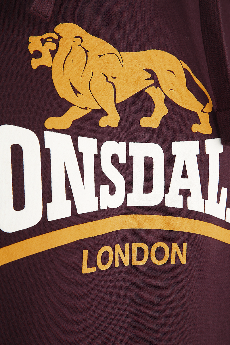 Lonsdale London Thurning Hoodie burgundy - Image 3