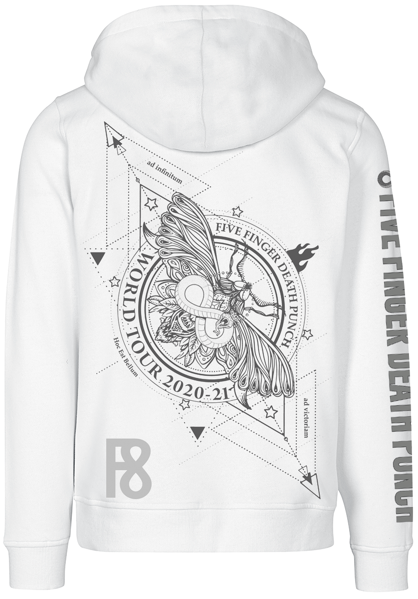 Five Finger Death Punch This Is War Hoodie white - Image 3